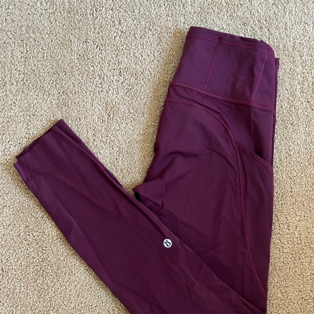 Lululemon Athletica Maroon Leggings